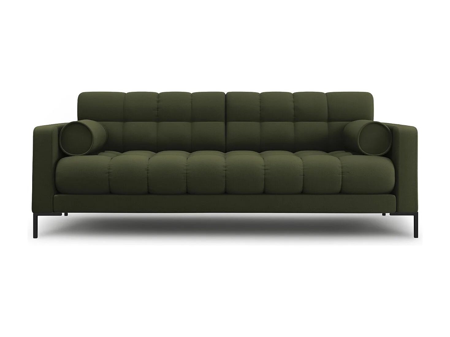 Cosmopolitan Design - Canapé "Bali" 4 places en tissu structurel vert - 217x92x75cm