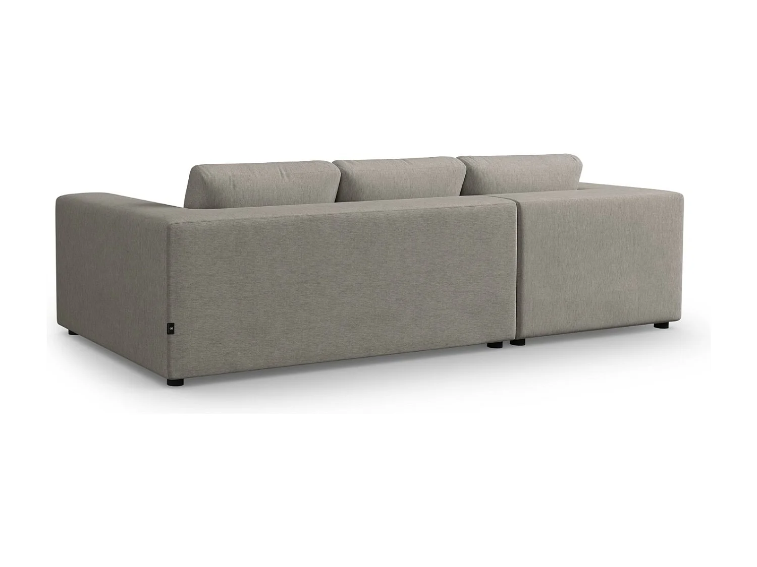CXL by Christian Lacroix - 5-Sitzer Ecksofa links "Tendance" Sitzer aus strukturiertem Stoff grau - 282x174x72cm
