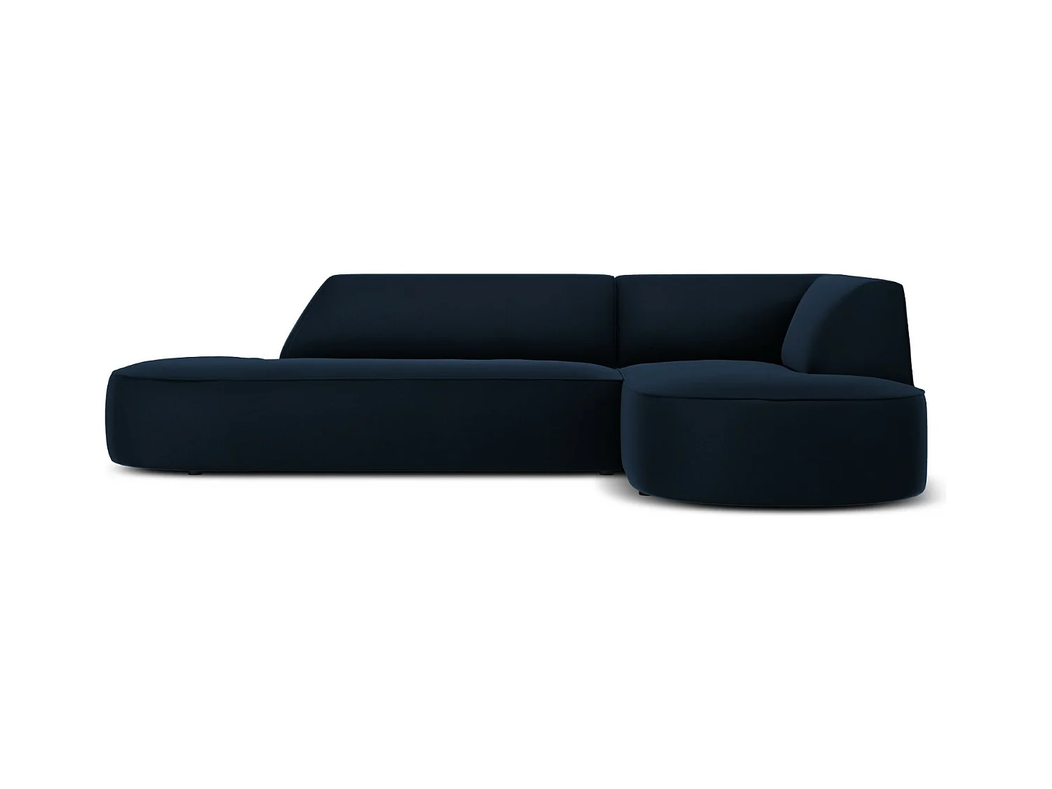 CXL by Christian Lacroix - Rechter hoekbank "Charles" 4 zitplaatsen, Flueel, Donkerblauw - 273x180x69cm