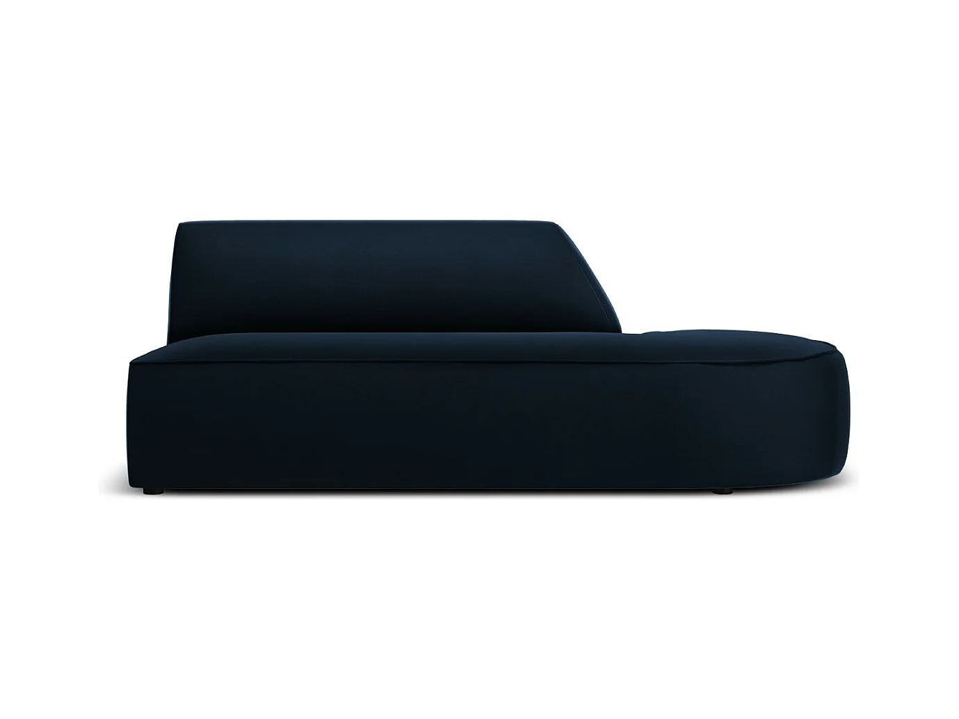 CXL by Christian Lacroix - Rechte modulaire bank "Charles" 2 zitplaatsen, Flueel, Donkerblauw - 181x93x69cm
