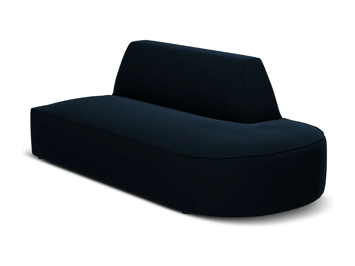 CXL by Christian Lacroix - Canapé modulable droit "Charles" 2 places en velours bleu foncé - 181x93x69cm