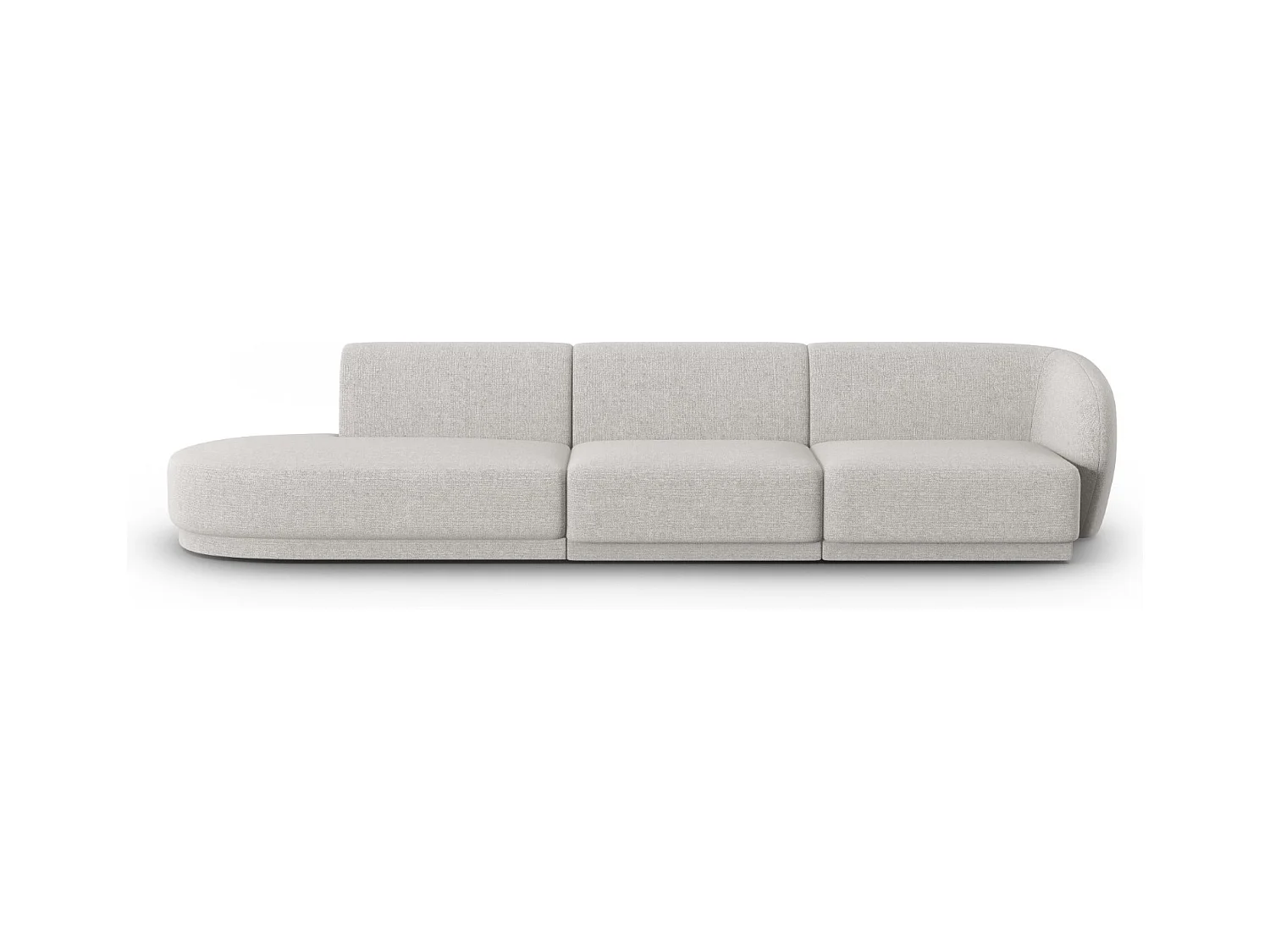 CXL by Christian Lacroix - Linker modulaire bank "Lionel" 4 zitplaatsen, Chenille, Gevlekt zilver - 311x93x74cm