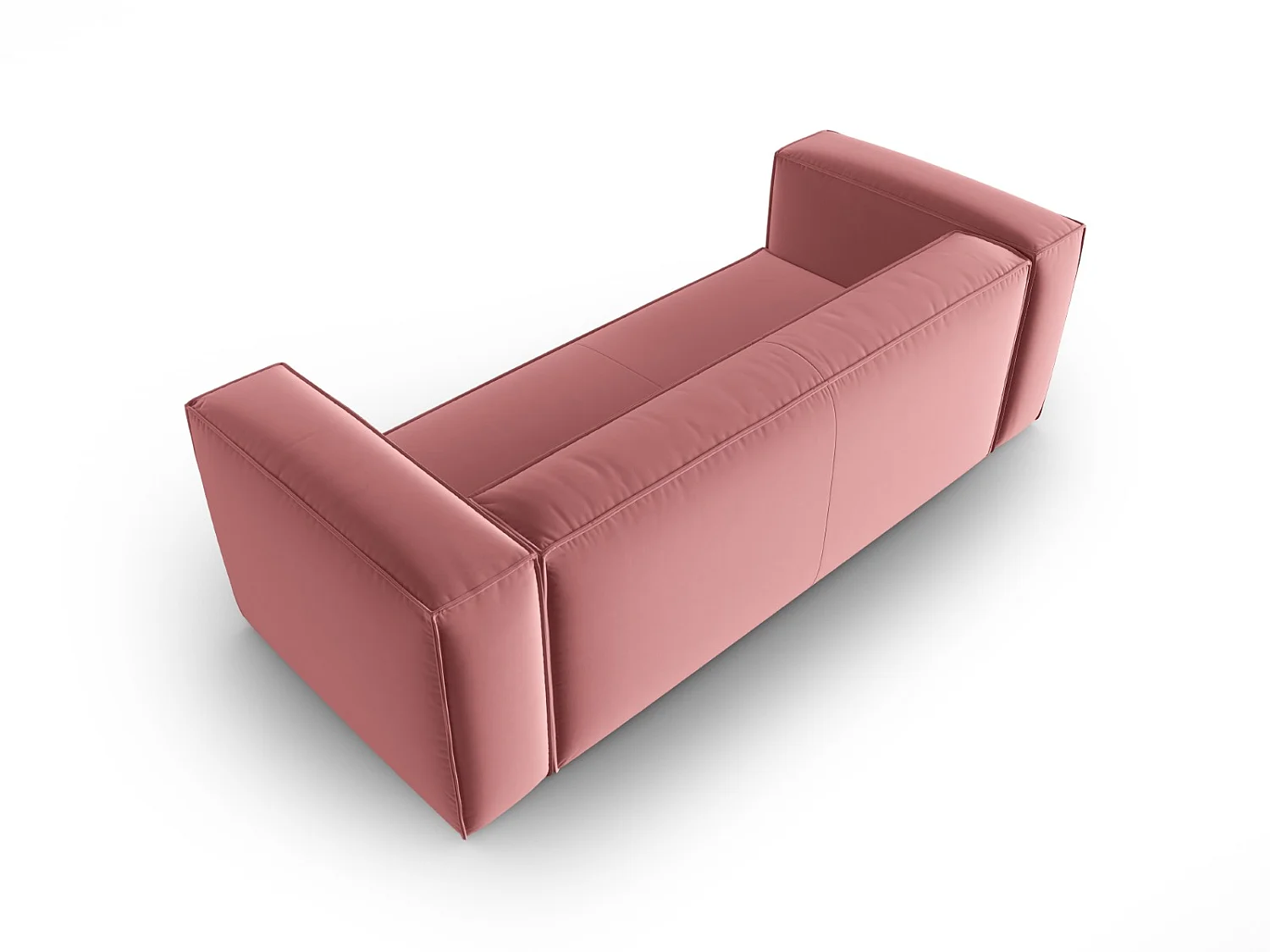 Cosmopolitan Design - Sofa, "Mackay" 3 miejsca welur, łosoś - 200x94x73cm