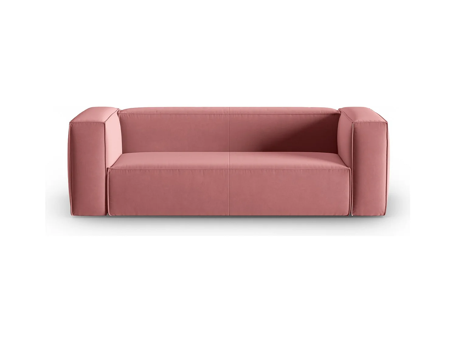 Cosmopolitan Design - Canapé "Mackay" 3 places en velours saumon - 200x94x73cm