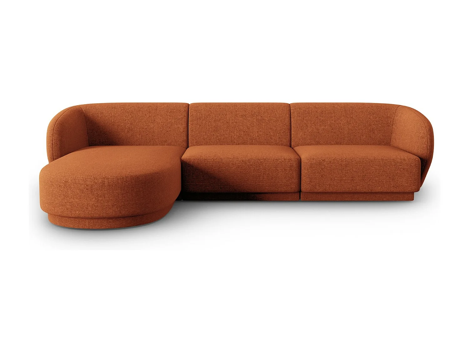 CXL by Christian Lacroix - Narożnik lewy panoramiczny, "Lionel" 4 miejsca szenil, terakota melanż - 266x155x74cm