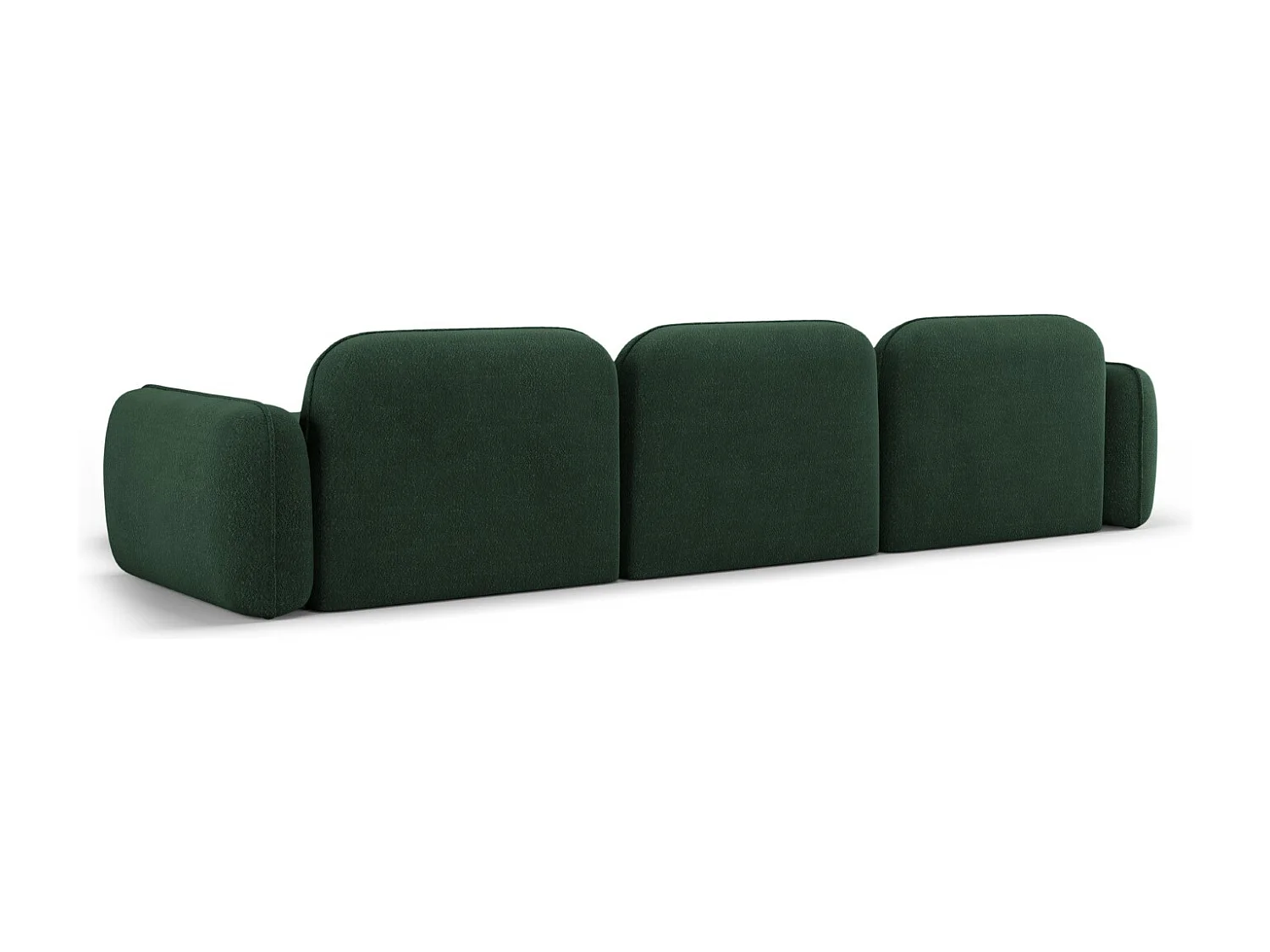 CXL by Christian Lacroix - Sofá esquinero modular derecho "Lucien" 4 plazas de terciopelo verde - 320x165x70cm