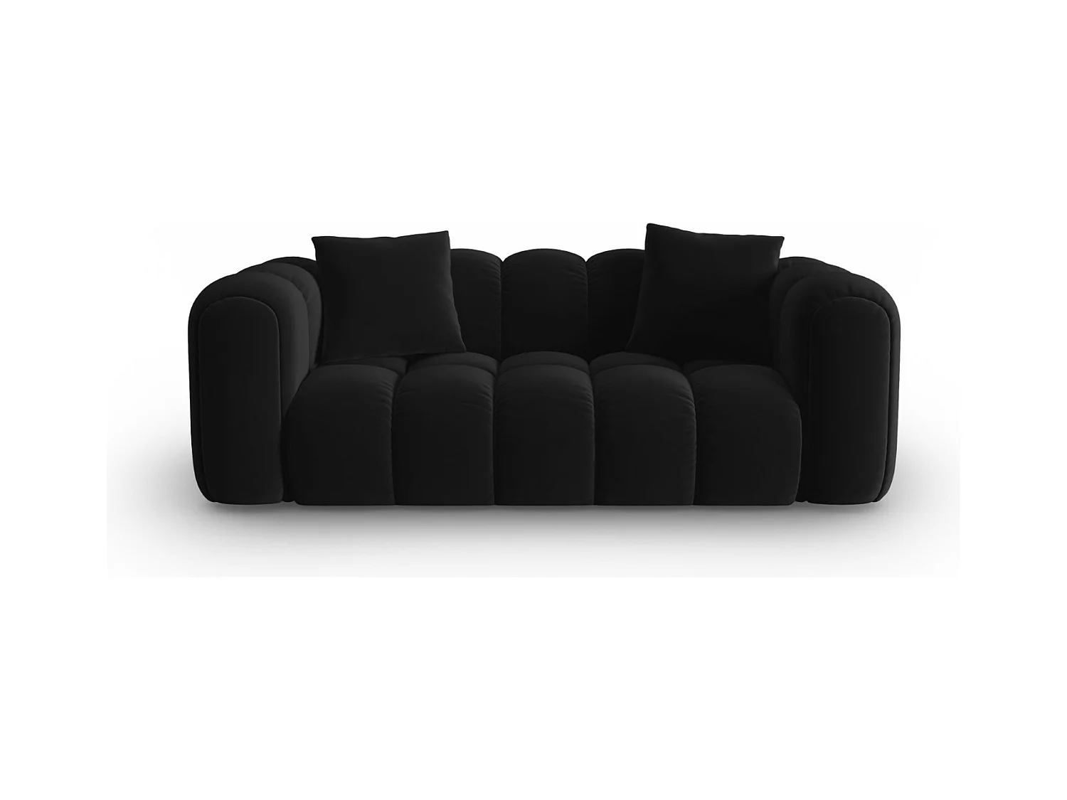 CXL by Christian Lacroix - Canapé "Clotilde" 2 places en velours noir - 208x94x70cm