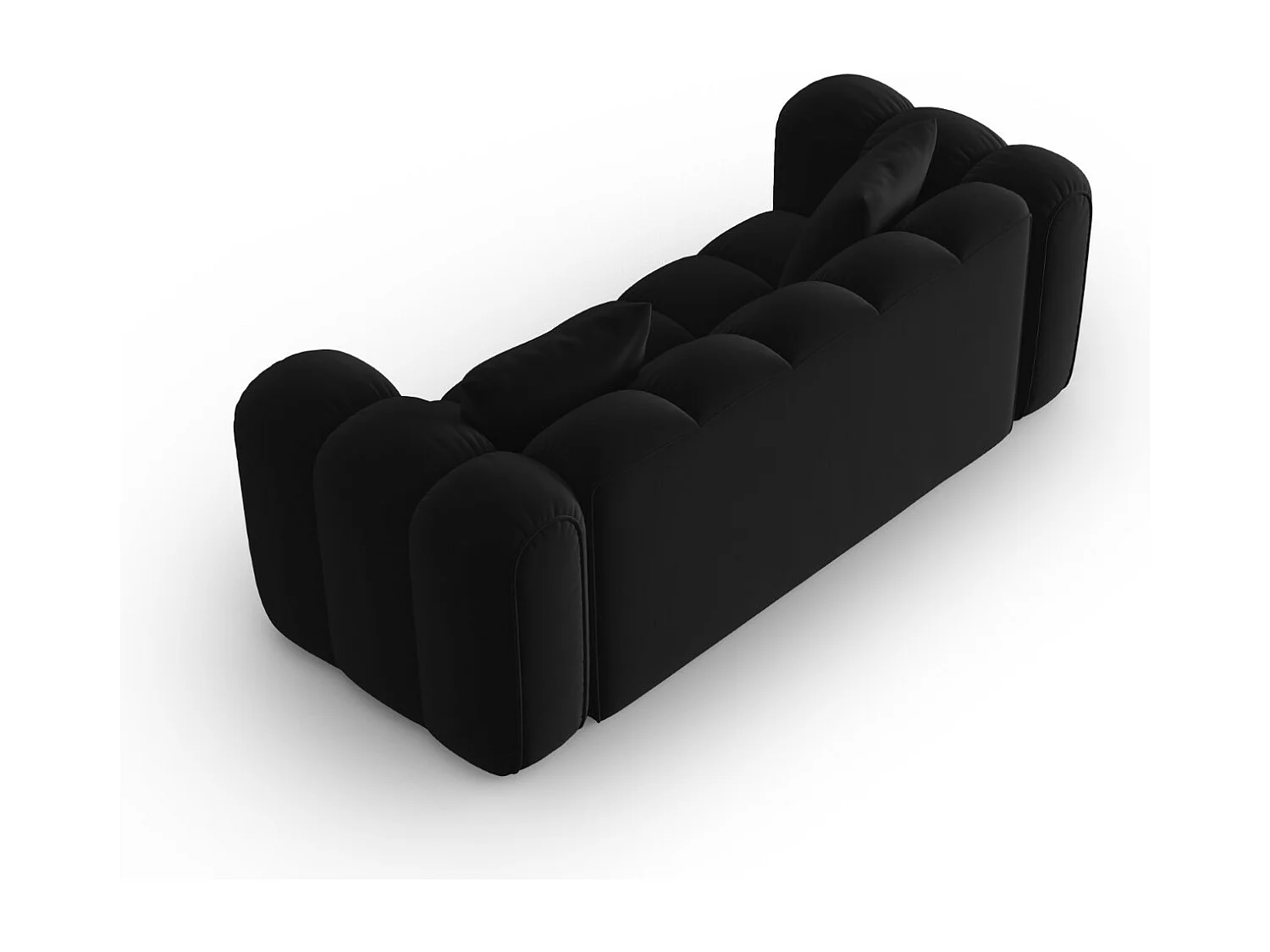 CXL by Christian Lacroix - Canapé "Clotilde" 2 places en velours noir - 208x94x70cm