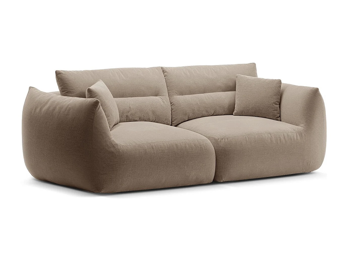 CXL by Christian Lacroix - 3-Sitzer modulares Sofa "Maurie" aus Chenille-Stoff sandfarben - 224x107x90cm