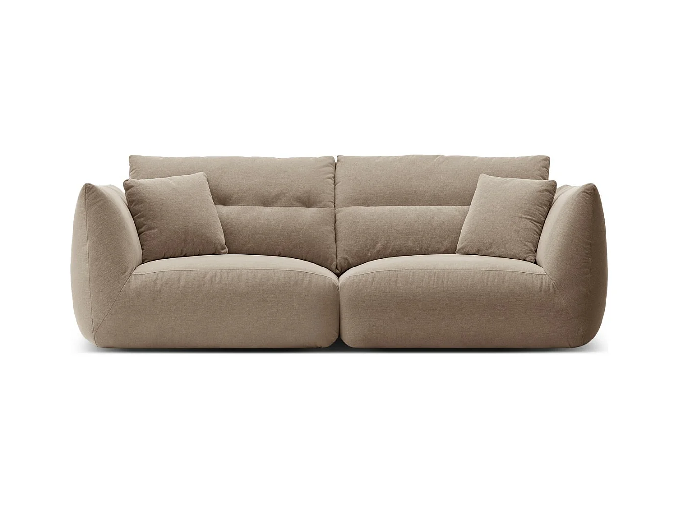 CXL by Christian Lacroix - Canapé modulable "Maurie" 3 places en chenille le sable - 224x107x90cm