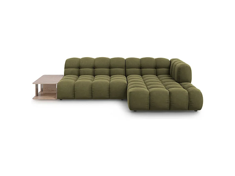 Cosmopolitan Design - 4-Sitzer modulares Ecksofa rechts "Sky" aus Samt hellgrün - 297x162x75cm