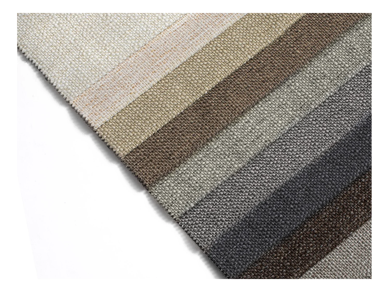 Cosmopolitan Design - Rechter hoekbank "Vienna" 5 zitplaatsen, Structurele stof, Beige - 255x170x95cm