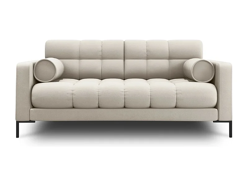 Cosmopolitan Design - Sofa, "Bali" 2 miejsca tkanina strukturalna, beż - 152x92x75cm