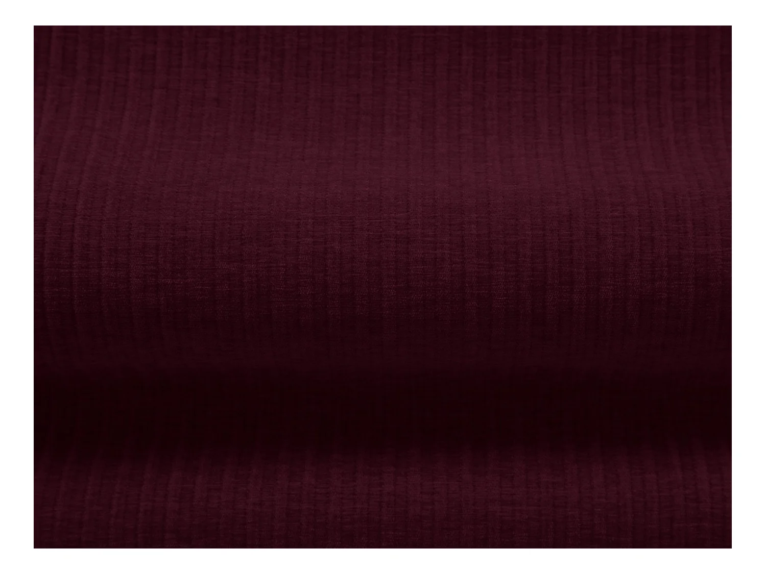 Cosmopolitan Design - Sofá esquinero derecho "Arendal" 5 plazas de tejido chenilla con efecto acanalado rubí - 341x166x70cm