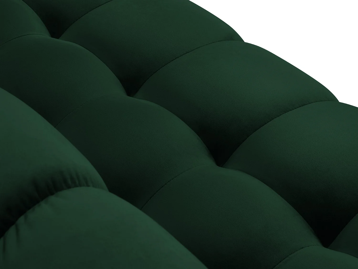 Cosmopolitan Design - Sofá de canto esquerdo "Bali" 5 lugares em veludo verde garrafa - 293x185x75cm