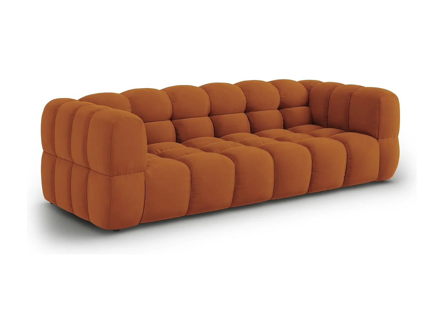 Cosmopolitan Design - Sofá modular "Sky" 4 plazas de terciopelo terracota - 244x102x75cm