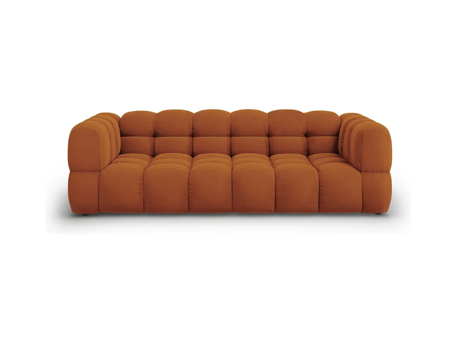 Cosmopolitan Design - Modulaire bank "Sky" 4 zitplaatsen, Flueel, Terracotta - 244x102x75cm