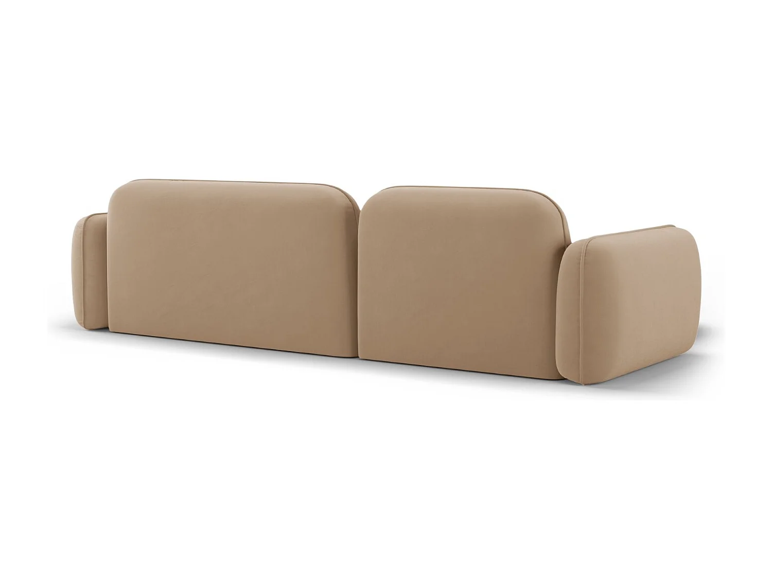 CXL by Christian Lacroix - Narożnik lewy panoramiczny, "Lucien" 4 miejsca welur, piasek - 275x165x70cm