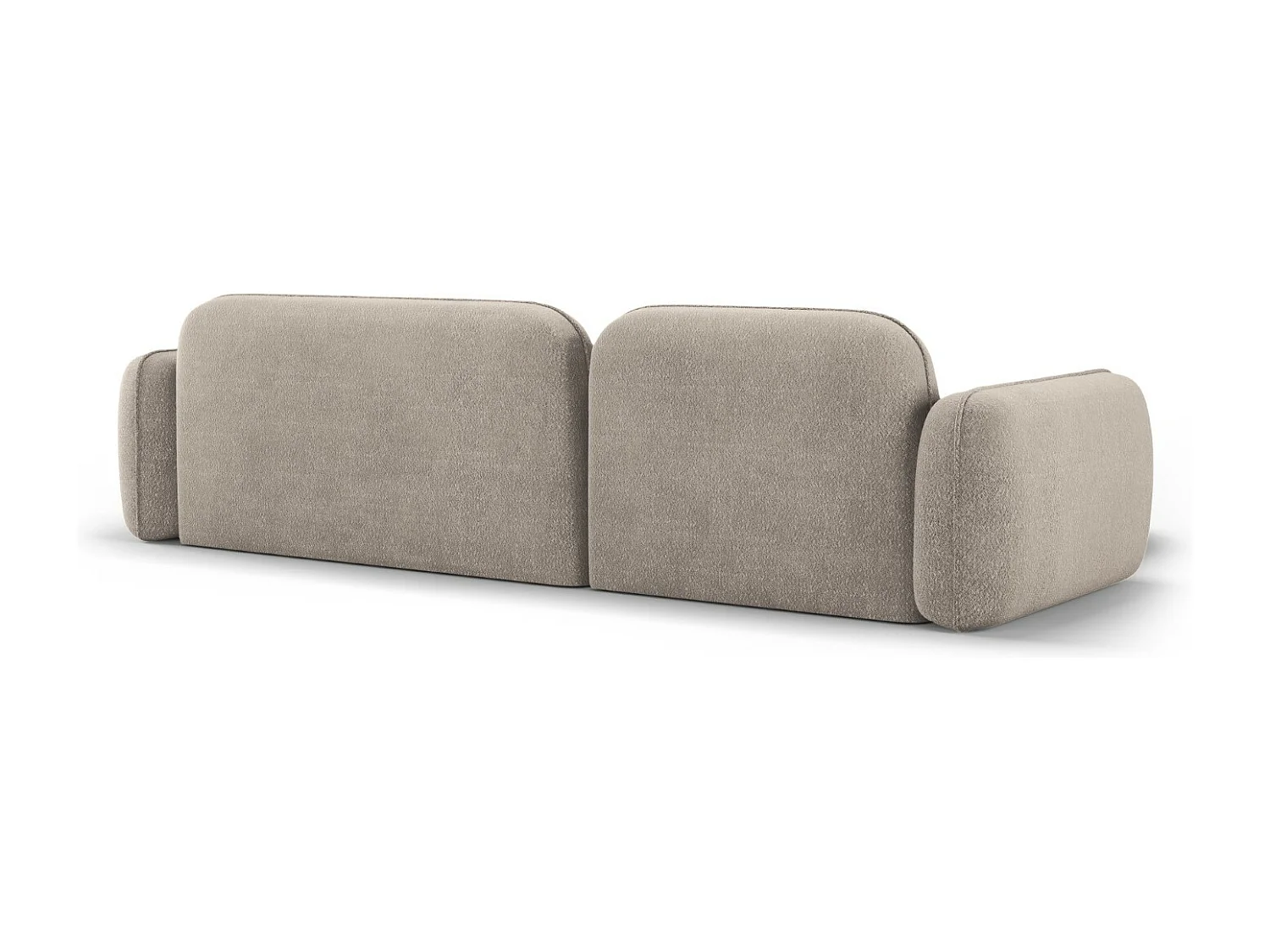 CXL by Christian Lacroix - Sofá modular de canto esquerdo "Lucien" 4 lugares em veludo bege escuro - 275x165x70cm