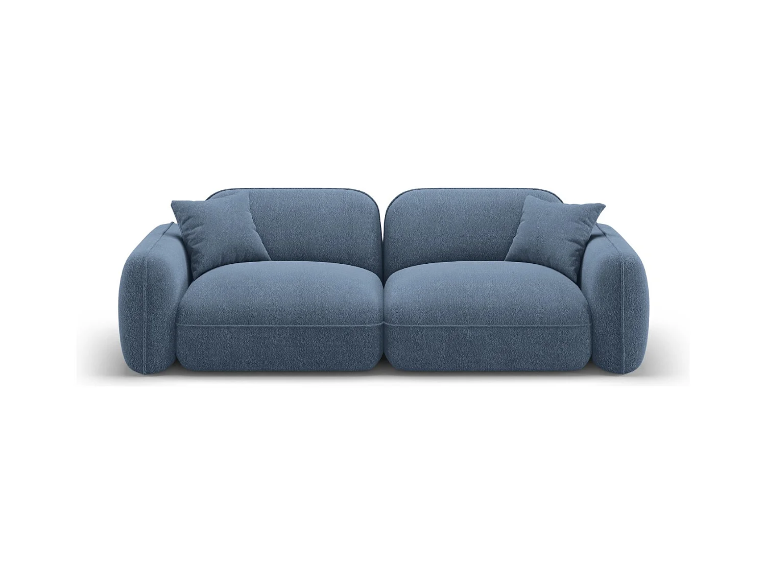 CXL by Christian Lacroix - Canapé modulable "Lucien" 3 places en velours blue jeans - 230x90x70cm