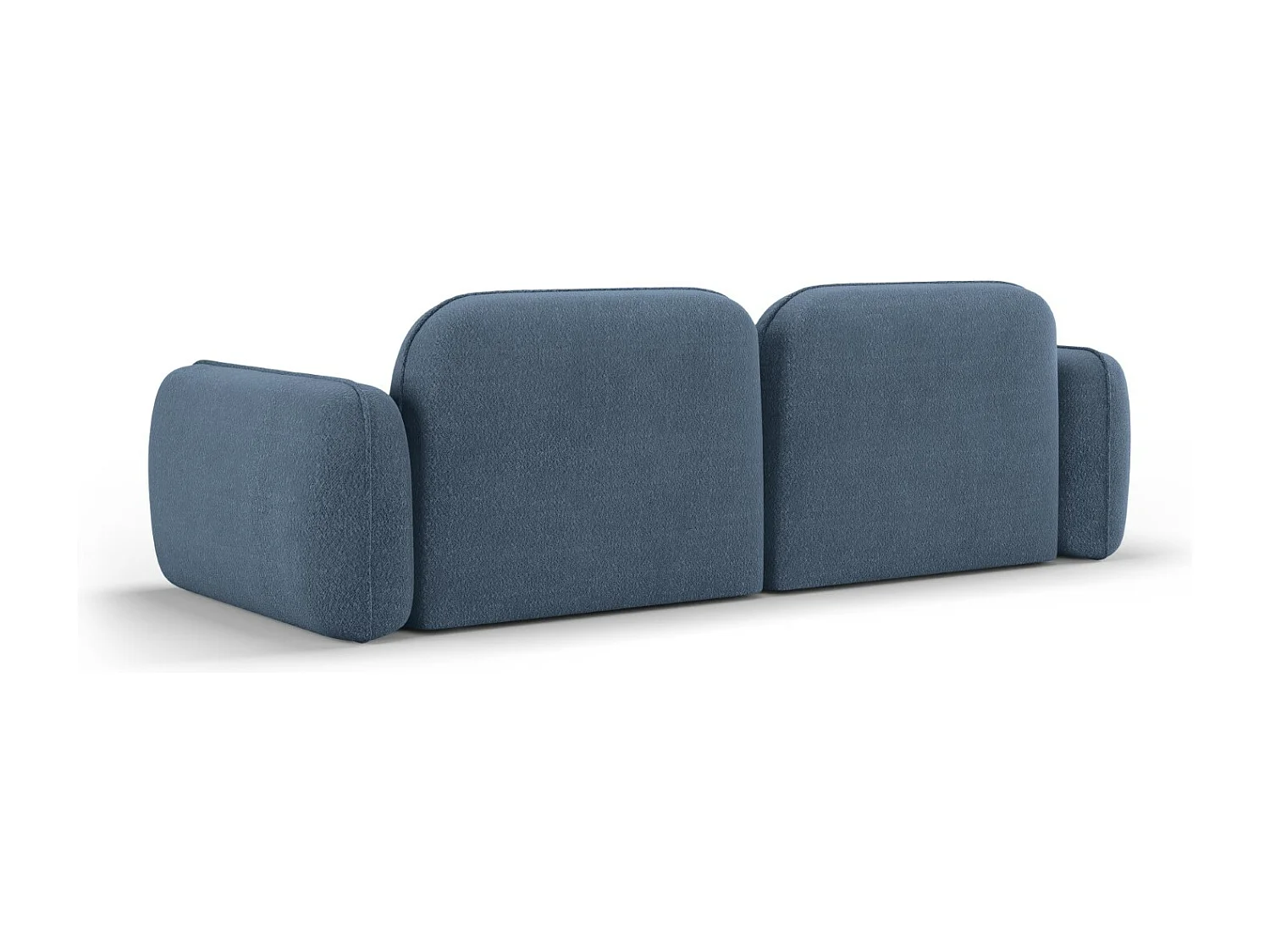 CXL by Christian Lacroix - Sofá modular "Lucien" 3 lugares em veludo azul jeans - 230x90x70cm