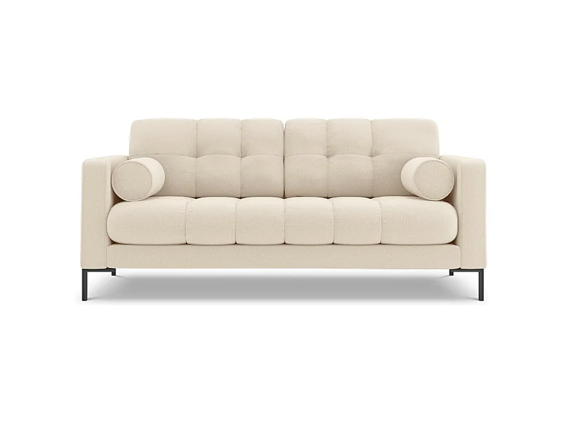 Cosmopolitan Design - Sofa, "Bali" 3 miejsca tkanina strukturalna, beż jasny - 177x92x75cm