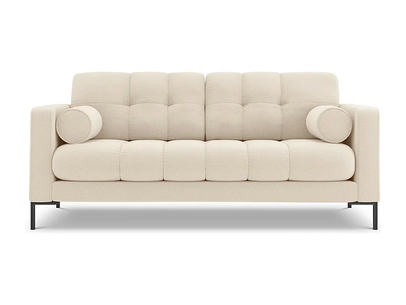 Cosmopolitan Design - Sofá "Bali" 3 lugares em tecido estrutural bege claro - 177x92x75cm