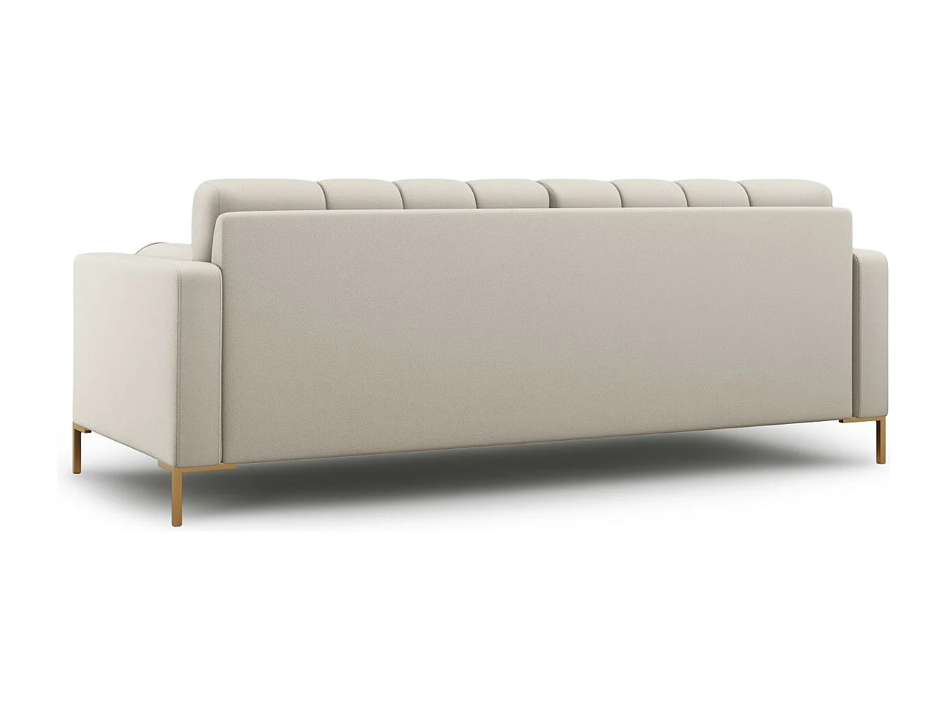 Cosmopolitan Design - Sofá "Bali" 4 plazas de tejido estructural beige - 217x92x75cm