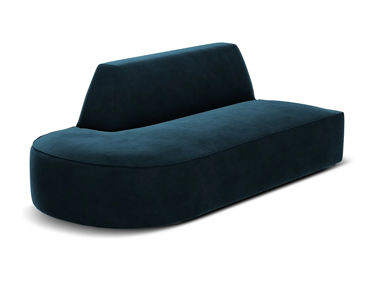 CXL by Christian Lacroix - Canapé modulable gauche "Charles" 2 places en velours pétrole profond - 181x93x69cm