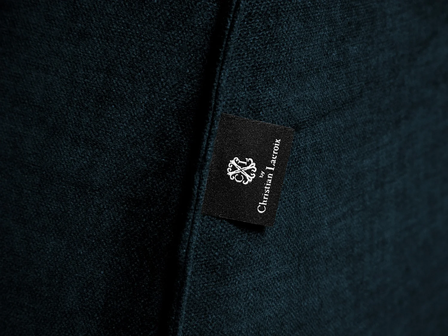 CXL by Christian Lacroix - Canapé modulable gauche "Charles" 2 places en velours pétrole profond - 181x93x69cm