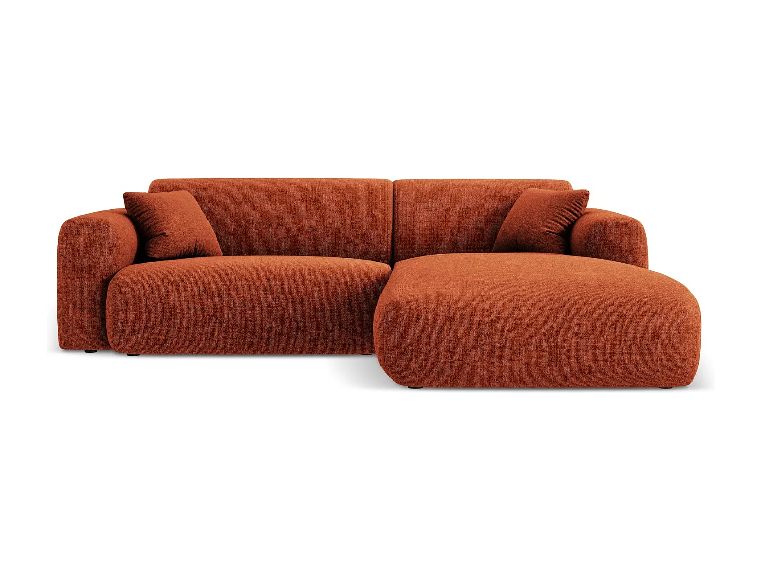 Cosmopolitan Design - Narożnik prawy, "Nolio" 4 miejsca szenil, terakota - 235x170x72cm