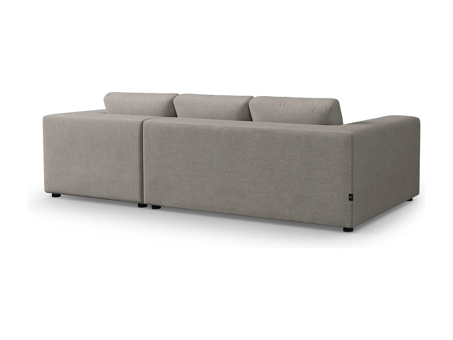 CXL by Christian Lacroix - Canapé d'angle droit "Tendance" 5 places en tissu structurel gris - 282x174x72cm