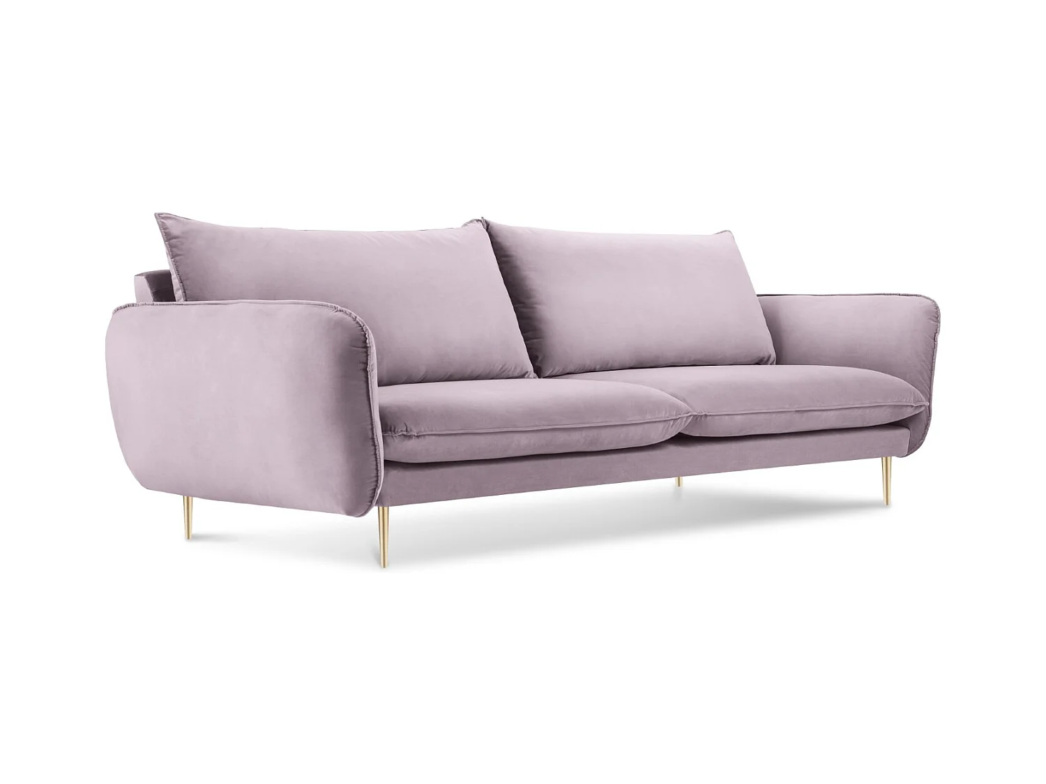 Cosmopolitan Design - Canapé "Vienna" 4 places en velours lavande - 230x92x95cm