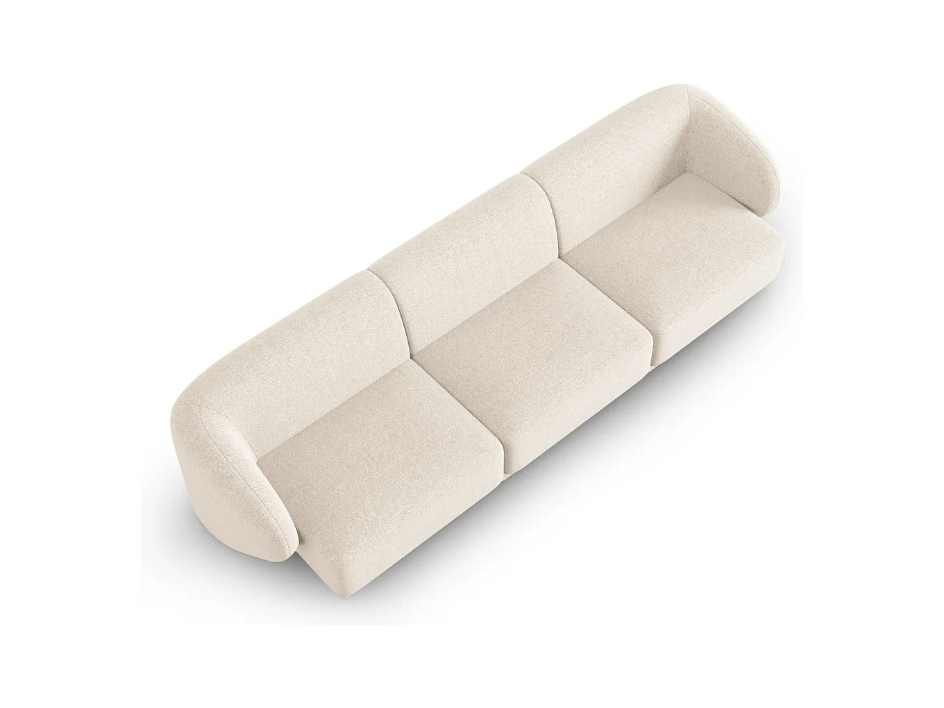 CXL by Christian Lacroix - Modulaire bank "Lionel" 3 zitplaatsen, Chenille, Lichtbeige gemêleerd - 266x93x74cm