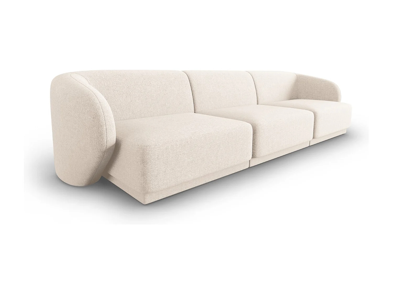 CXL by Christian Lacroix - Modulaire bank "Lionel" 3 zitplaatsen, Chenille, Lichtbeige gemêleerd - 266x93x74cm