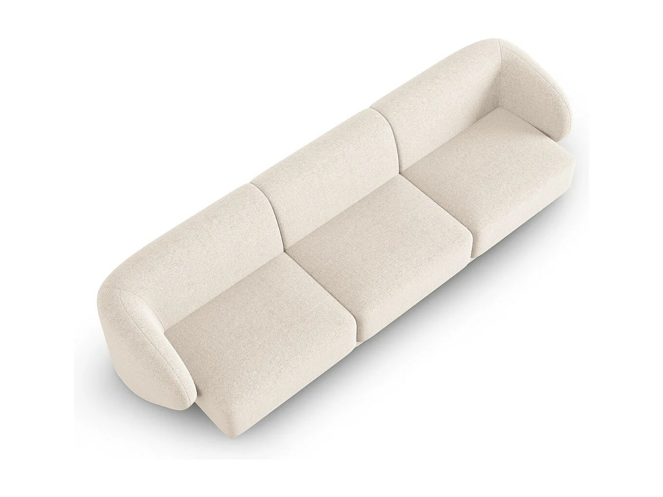 CXL by Christian Lacroix - Modulaire bank "Lionel" 3 zitplaatsen, Chenille, Lichtbeige gemêleerd - 266x93x74cm