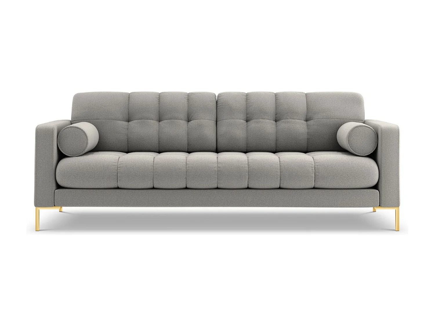 Cosmopolitan Design - Sofá "Bali" 4 lugares em tecido estrutural cinza claro - 217x92x75cm