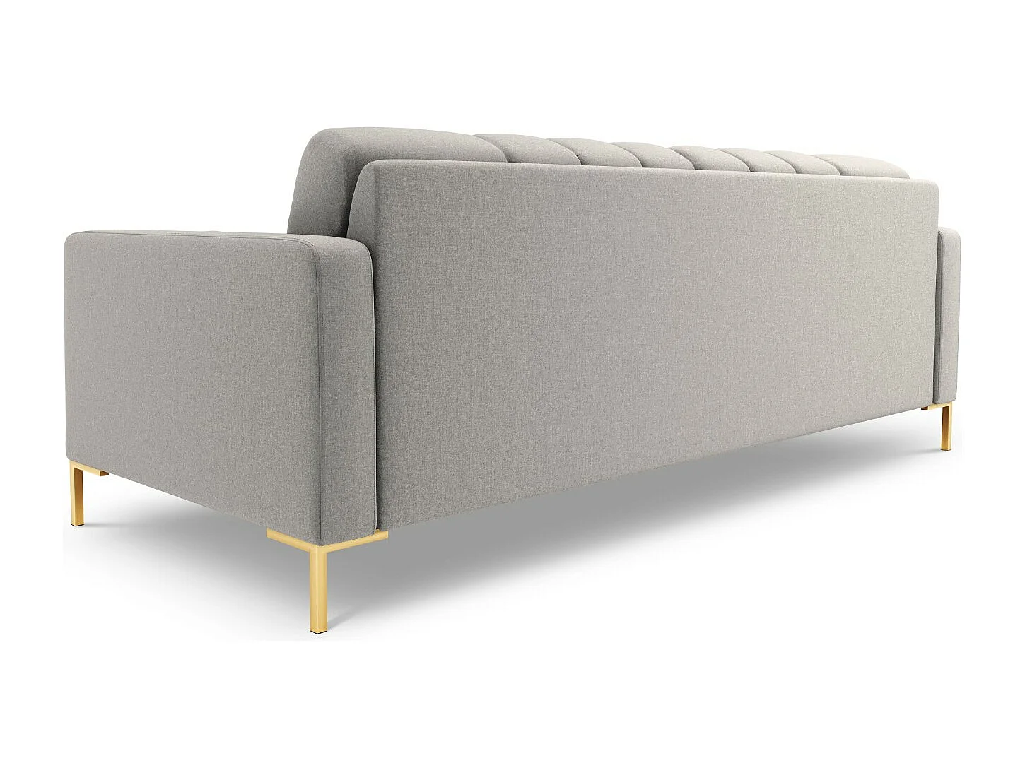 Cosmopolitan Design - Sofá "Bali" 4 lugares em tecido estrutural cinza claro - 217x92x75cm