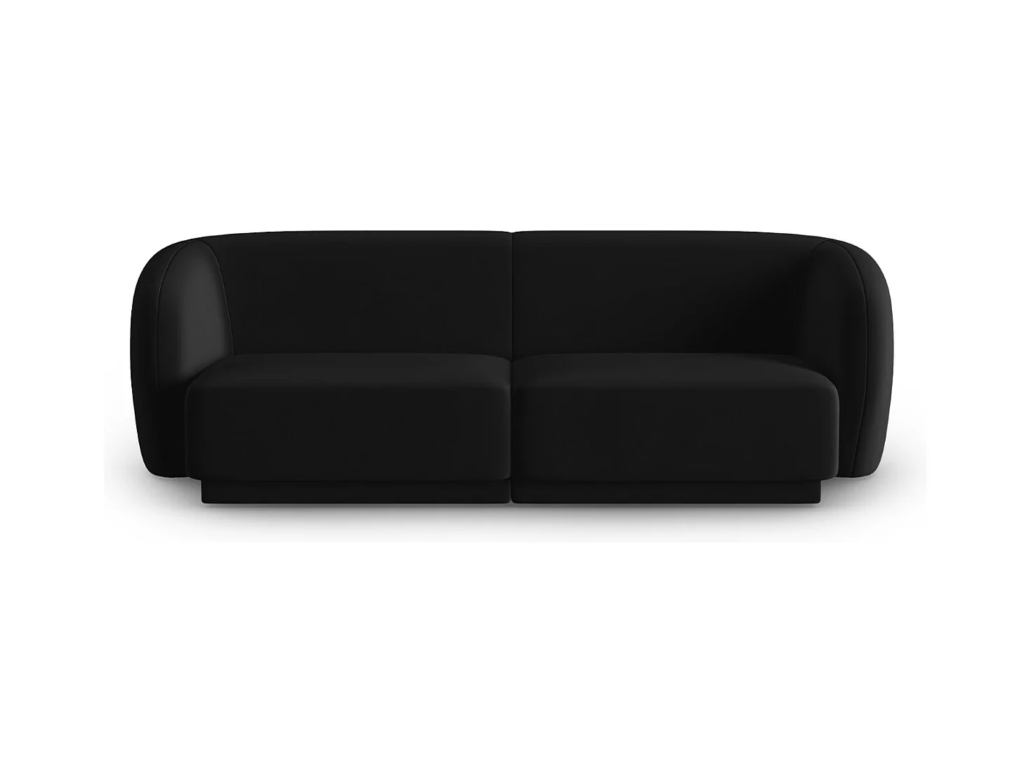 CXL by Christian Lacroix - Canapé modulable "Lionel" 2 places en velours noir - 188x93x74cm