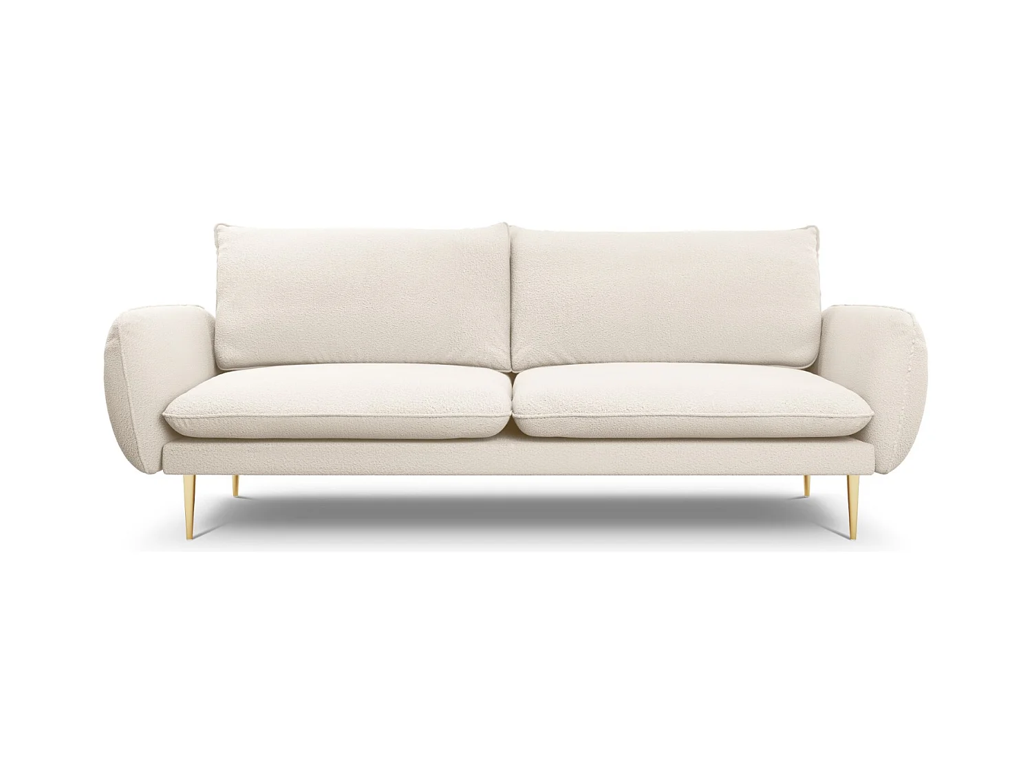 Cosmopolitan Design - Bank "Vienna" 4 zitplaatsen, Boucle, Beige - 230x92x95cm