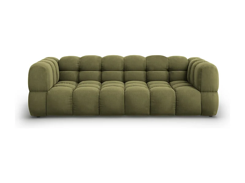 Cosmopolitan Design - 4-Sitzer modulares Sofa "Sky" aus Samt hellgrün - 244x102x75cm