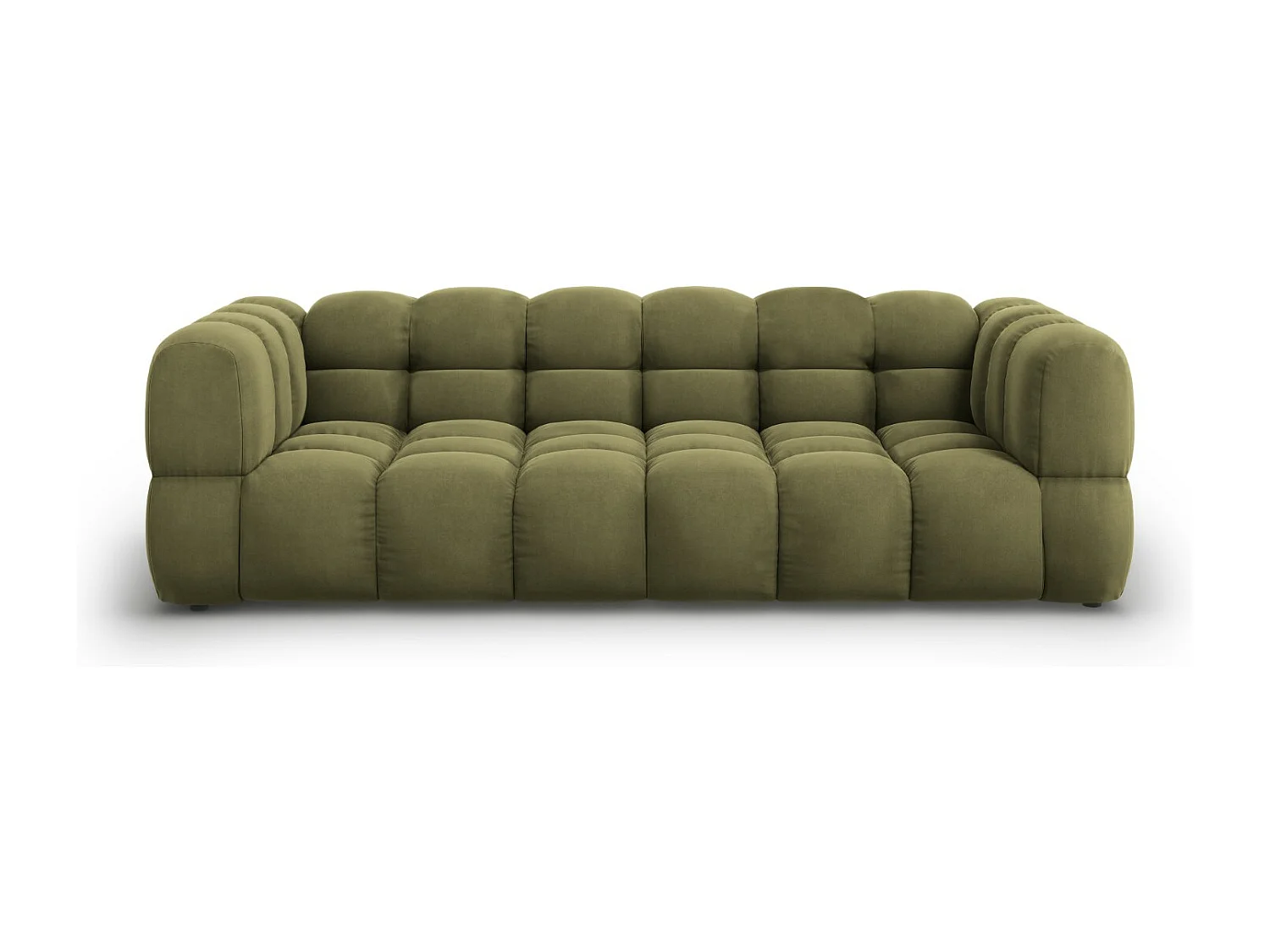 Cosmopolitan Design - Sofá modular "Sky" 4 lugares em veludo verde claro - 244x102x75cm