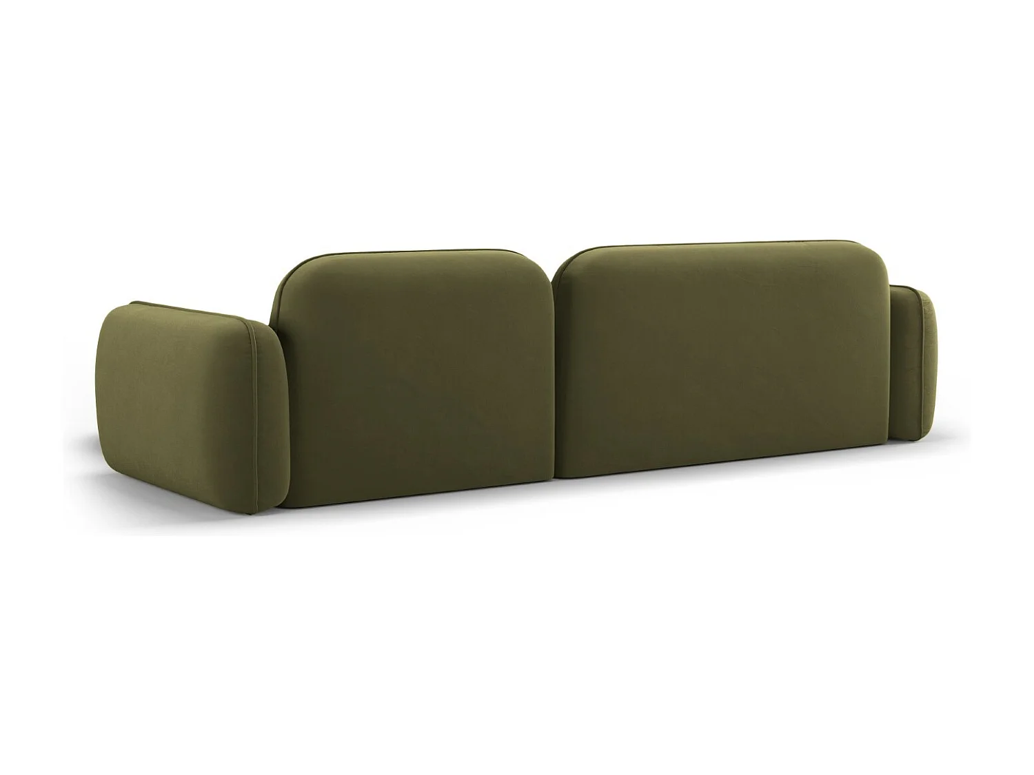 CXL by Christian Lacroix - Divano angolare modulare destro "Lucien" 4 posti in velluto verde chiaro - 275x165x70cm