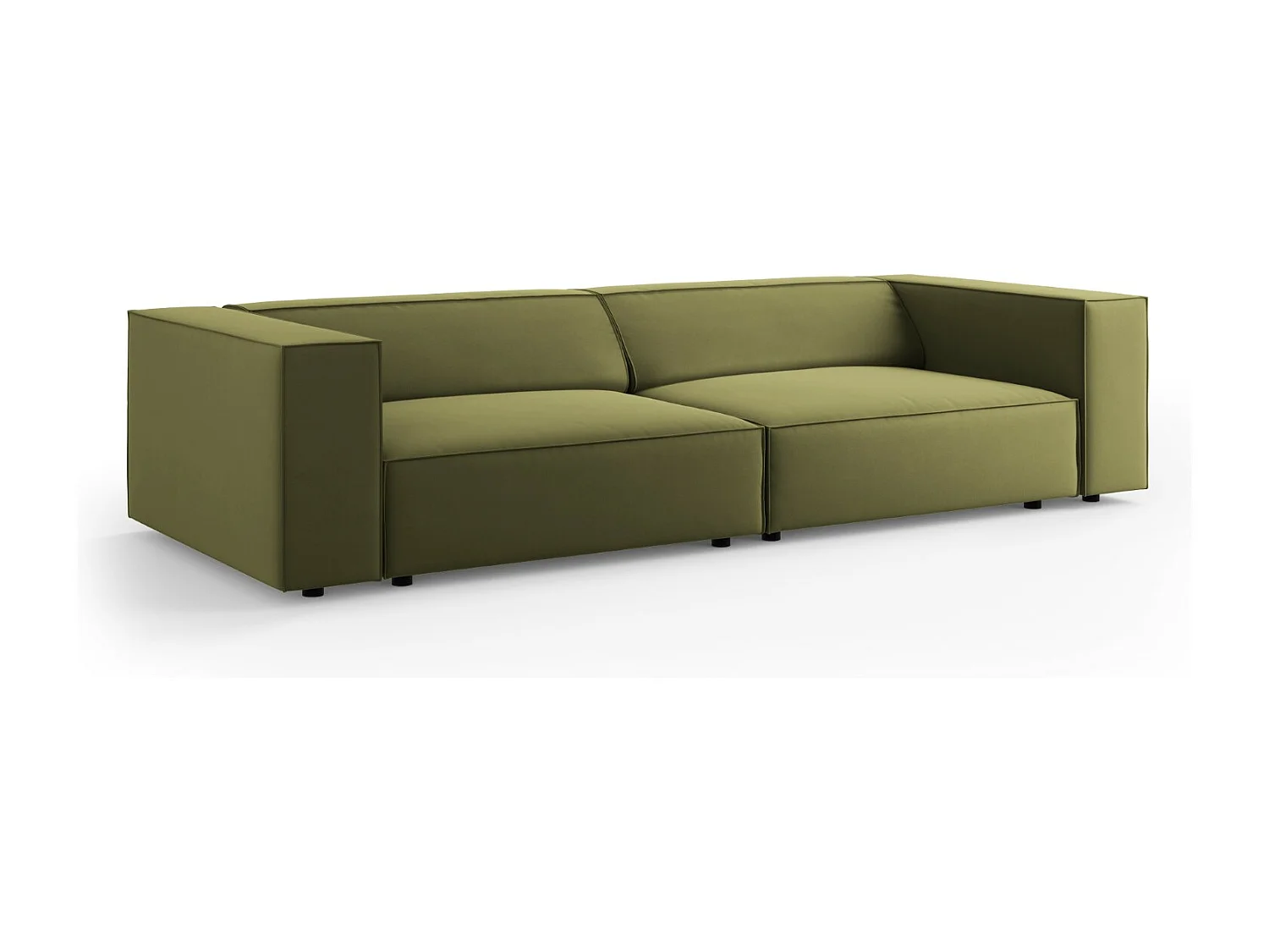 Cosmopolitan Design - Bank "Arendal" 4 zitplaatsen, Flueel, Lichtgroen - 244x102x70cm