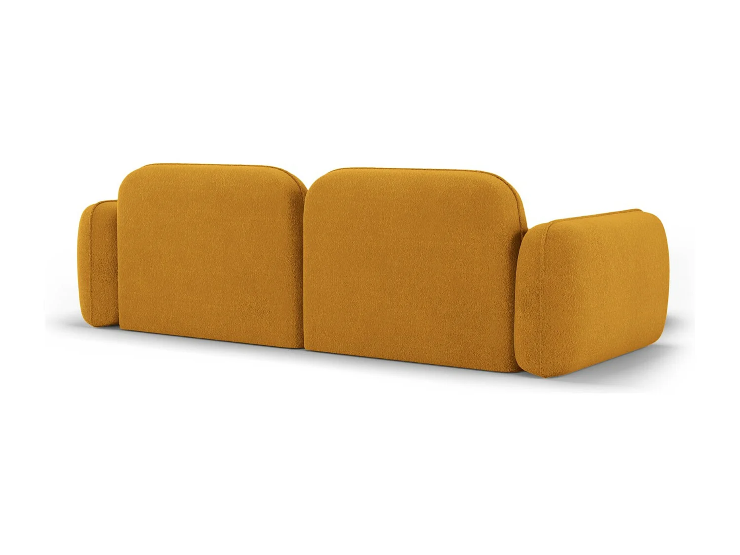 CXL by Christian Lacroix - Sofá modular de canto esquerdo "Lucien" 3 lugares em veludo mostarda - 230x165x70cm