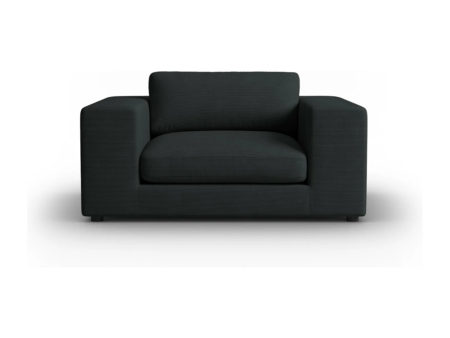 CXL by Christian Lacroix - Bank "Tendance" 1,5 zitplaatsen, Ribfluwelen, Zwart - 156x122x72cm