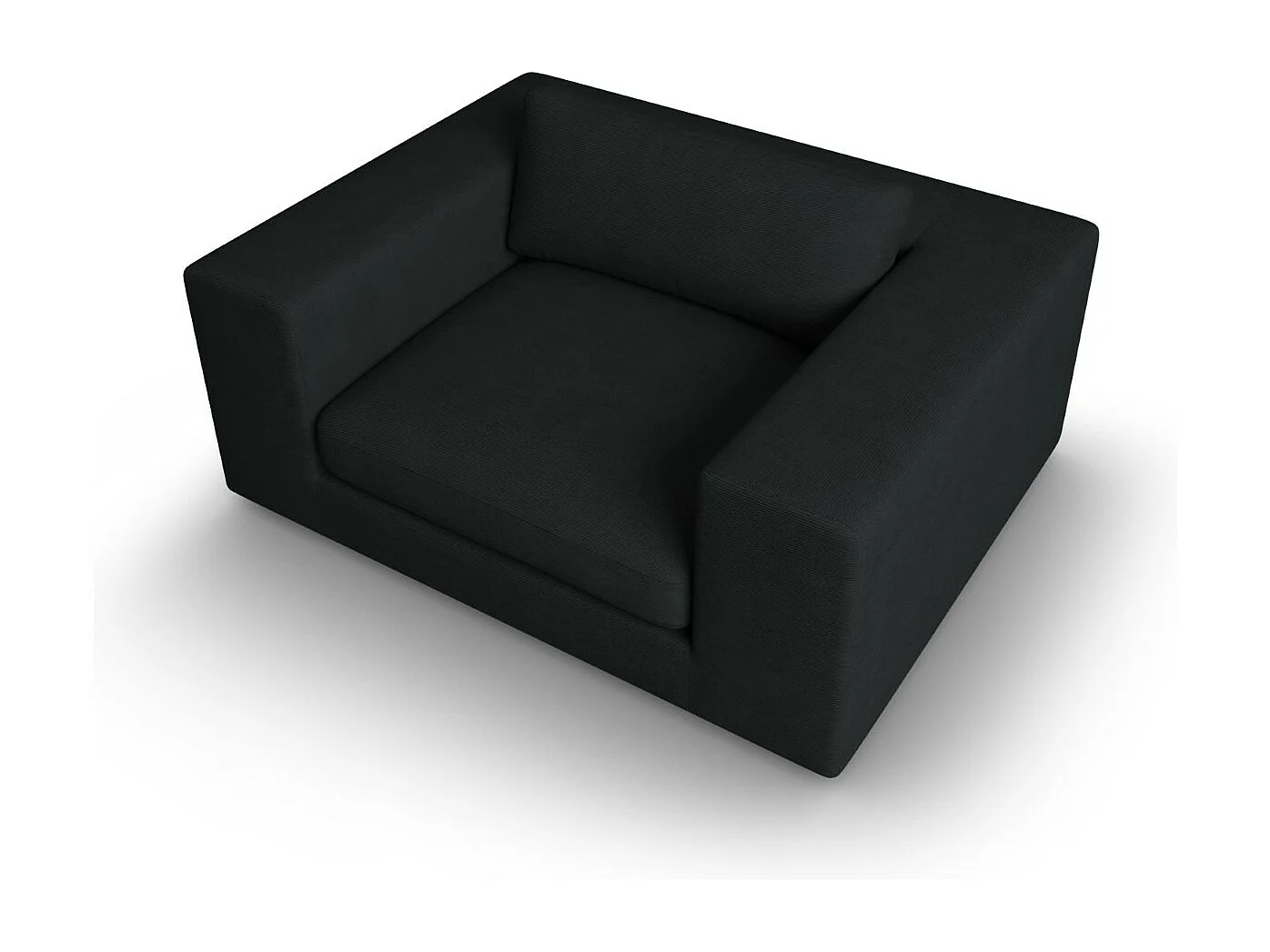 CXL by Christian Lacroix - Bank "Tendance" 1,5 zitplaatsen, Ribfluwelen, Zwart - 156x122x72cm