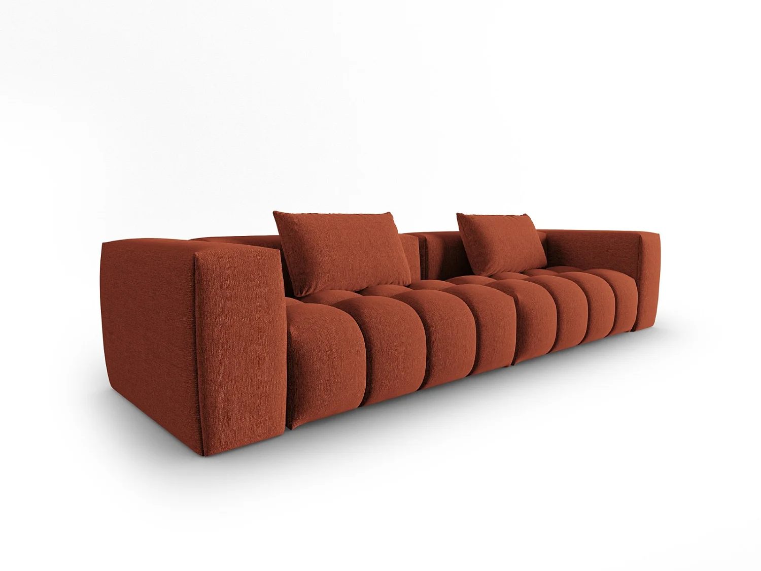 CXL by Christian Lacroix - 5-Sitzer modulares Sofa "Lorella" Sitzer aus strukturiertem Stoff koralle - 290x85x70cm