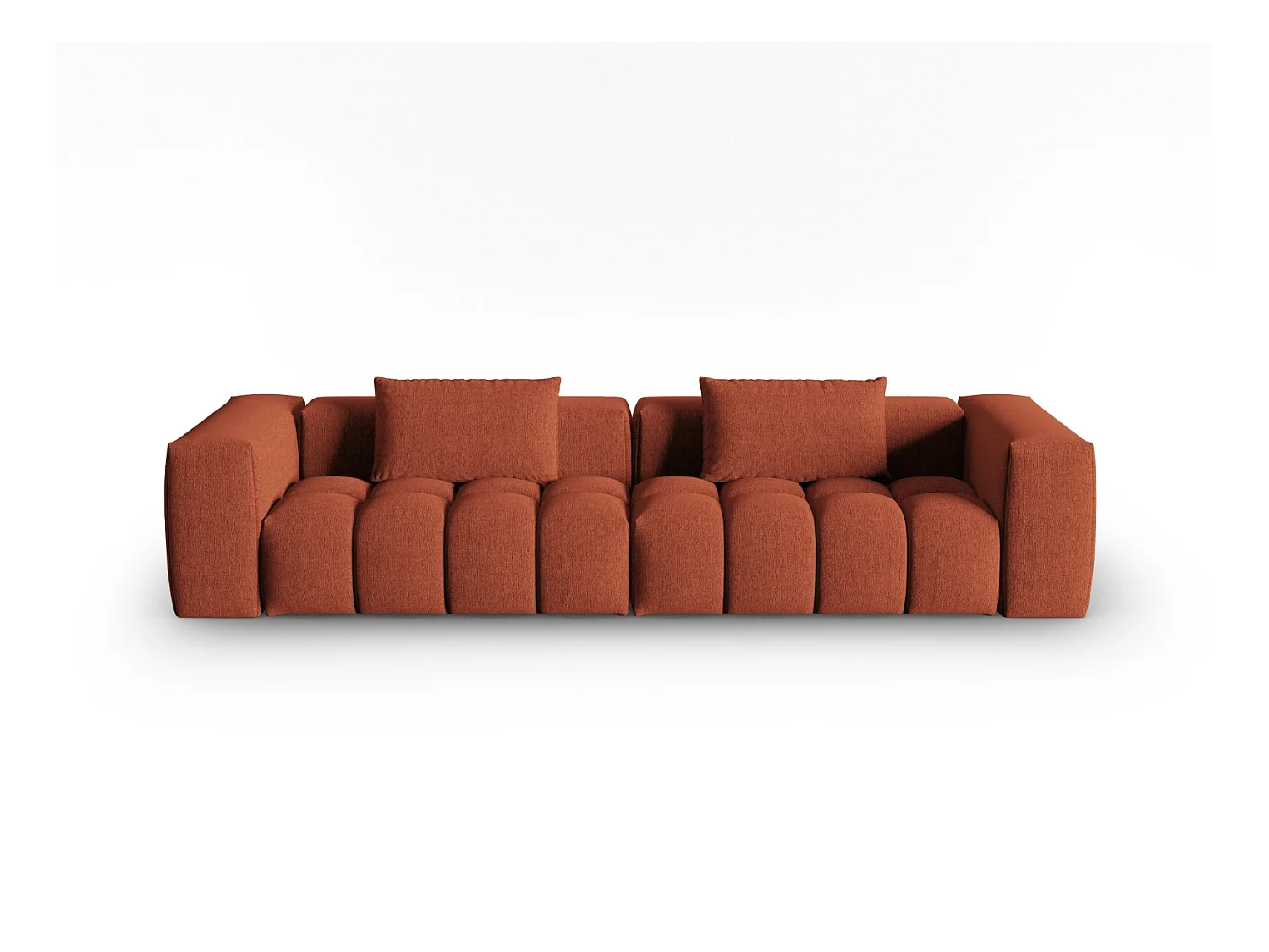 CXL by Christian Lacroix - Modulaire bank "Lorella" 5 zitplaatsen, Structurele stof, Koraal - 290x85x70cm