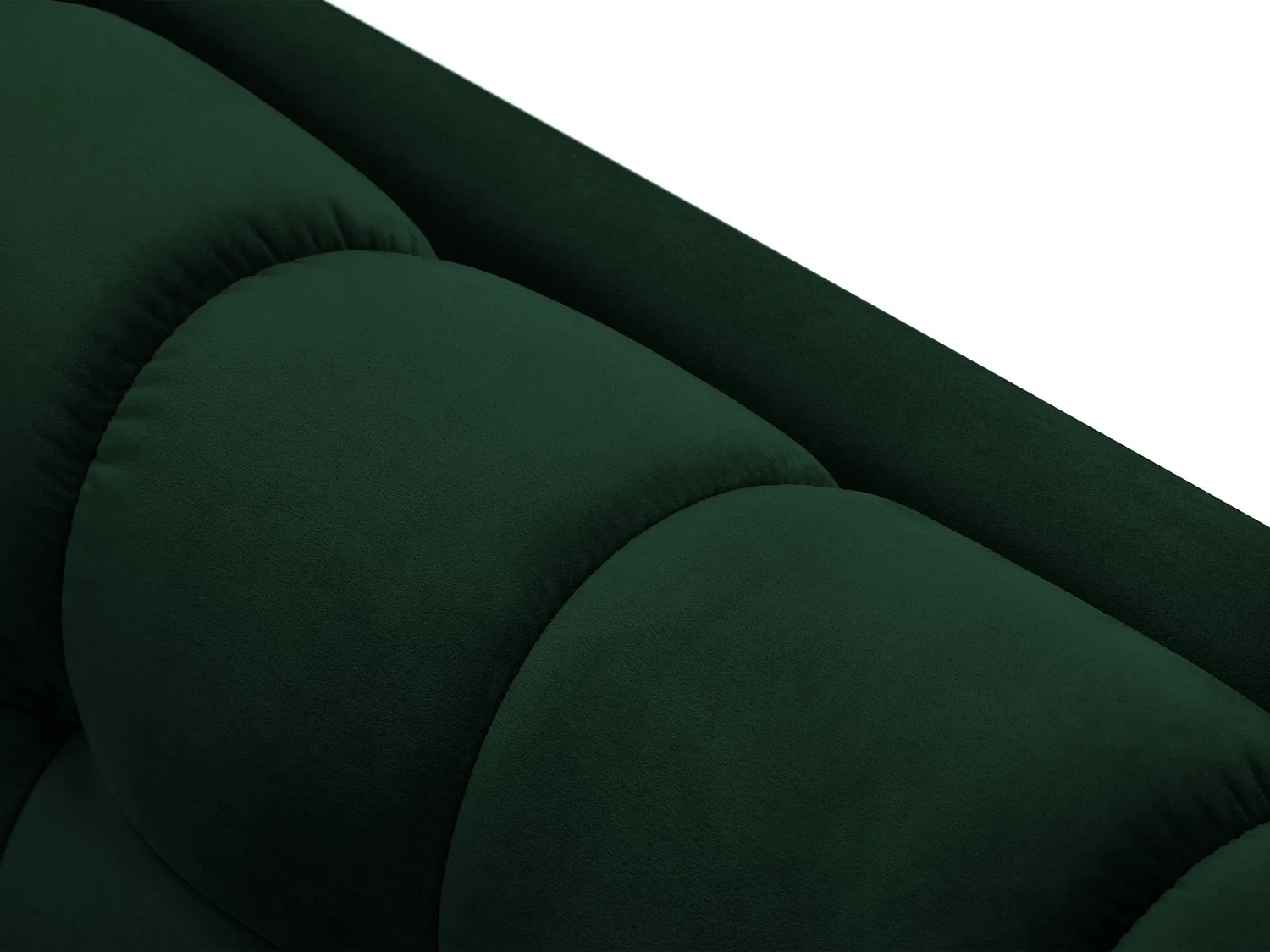 Cosmopolitan Design - Sofa, "Bali" 4 miejsca welur, zielony butelkowy - 217x92x75cm
